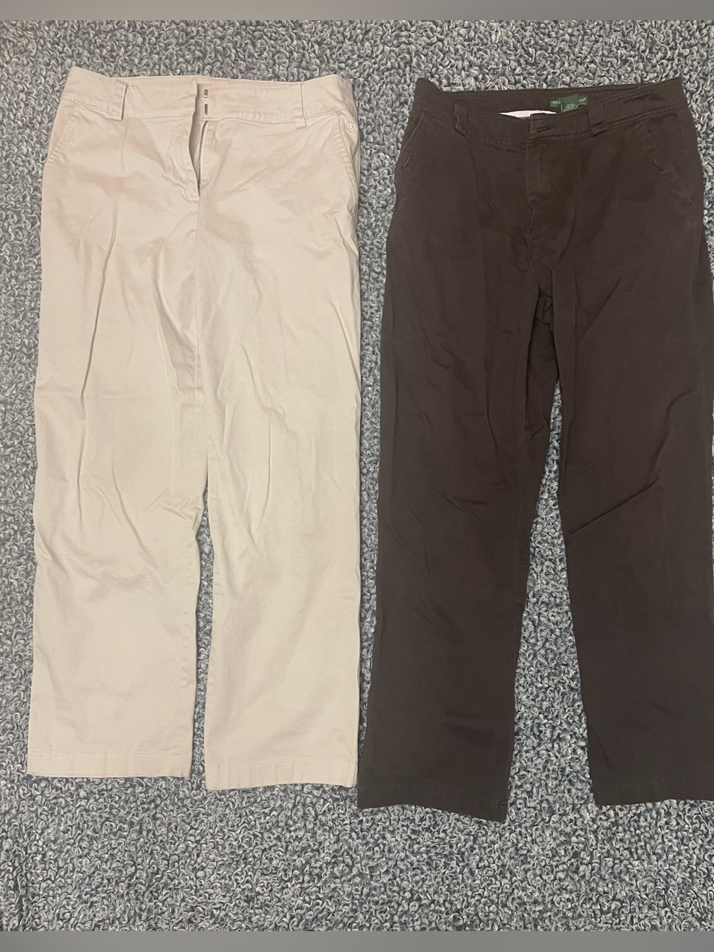 Women’s Chino Pants in Beige and Dark Brown